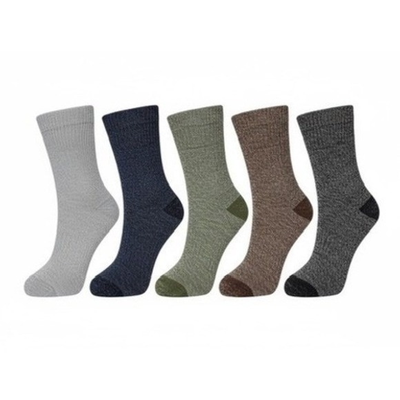 Thick Merino Wool Thermal Mid-Calf Hiking Socks Winter 7-12 Multiple Colors 5pk - Picture 3 of 11